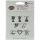 Klipsy metalowe Prima Marketing Something Blue, 8szt